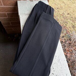 DANA BUCHMAN Nylon Stretch Elastic Black Straight Leg Pull-On Pants M 8